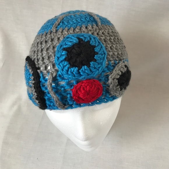 r2d2 crochet hat